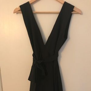 Short Black V-Neck Dress